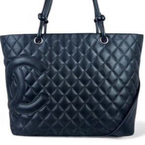Chanel Cambon Luxe Black Quilted Handbag